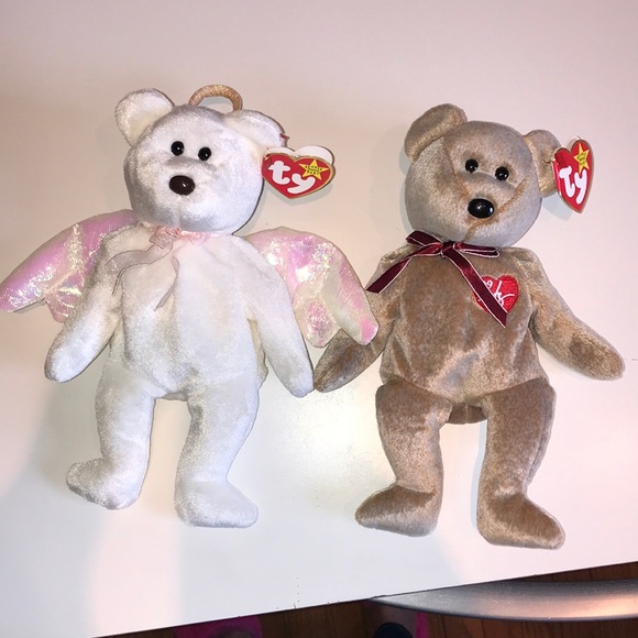 Set of 4 Ty Beanie Baby Babies bears - Picture 6 of 11